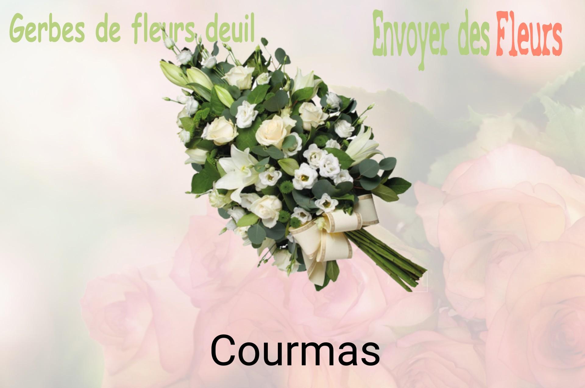 Gerbe de fleurs de deuil livrée à Courmas
